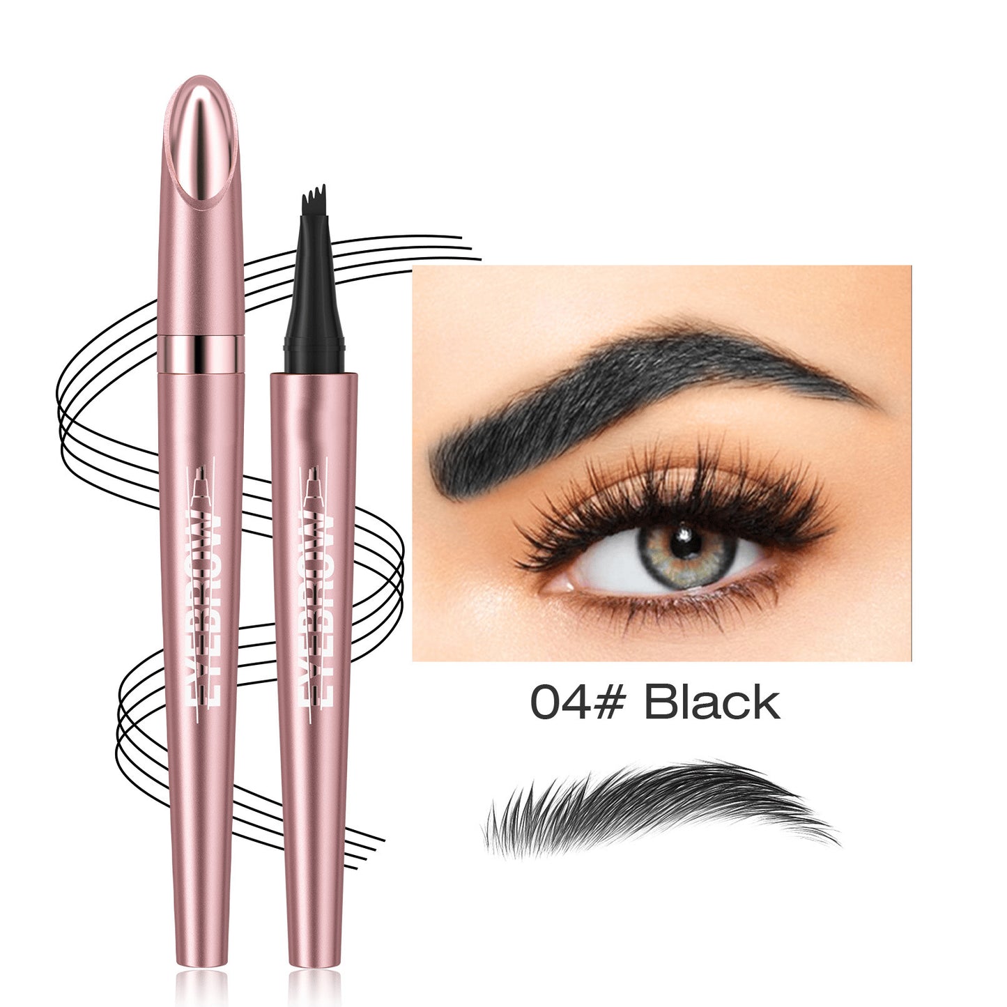 Last Day ✨ Buy 1 Get 2 Free – Waterproof Micro-Fork Eyebrow Pencil + Free Eyeliner & Mascara