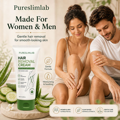 Natural Gentle Hair Removal Cream | For Women & Men, Sensitive Skin
