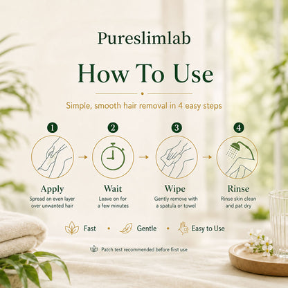 Natural Gentle Hair Removal Cream | For Women & Men, Sensitive Skin