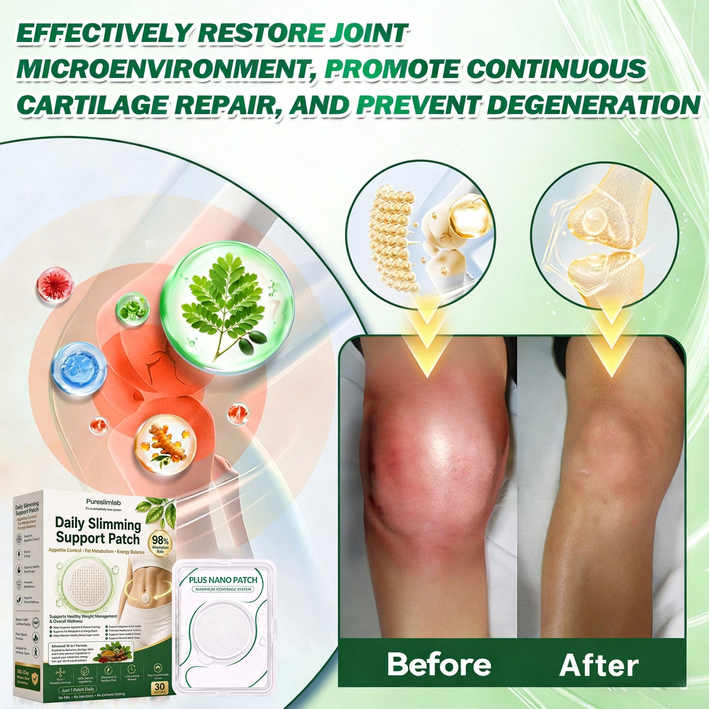 Purselimlab® 𝑴𝒐𝒓𝒊𝒏𝒈𝒂 · 𝑩𝒆𝒓𝒃𝒆𝒓𝒊𝒏𝒆 × 𝑵𝑨𝑫+ 10-𝒊𝒏-1 𝑨𝒅𝒗𝒂𝒏𝒄𝒆𝒅 𝑵𝒂𝒏𝒐 𝑴𝒊𝒄𝒓𝒐𝒏𝒆𝒆𝒅𝒍𝒆 𝑷𝒂𝒕𝒄𝒉(Just once a day, visible changes in 7 days) For obesity, cardiovascular health, diabetes, sleep apnea, thyroid gland, intestinal health, joint problems and more